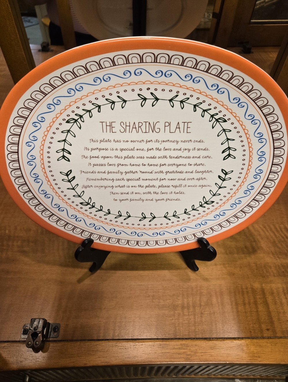 The Sharing Plate Decorative Serving Platter - Orange Accent